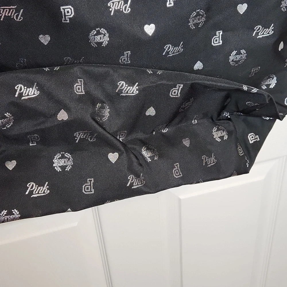 Pink by Victoria's Secret black tote with silver 